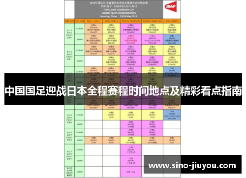 中国国足迎战日本全程赛程时间地点及精彩看点指南 中国国足迎战日本全程赛程时间地点及精彩看点指南